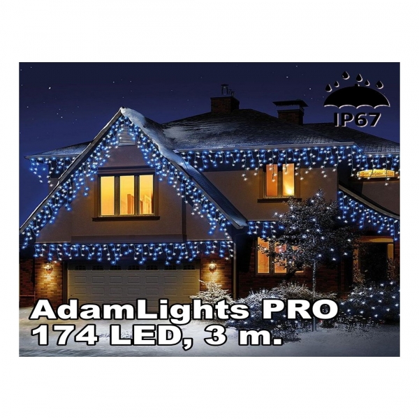 Profesionali AdamLights lauko girlianda varvekliai | IP67, 174 LED, 300 x 90 cm