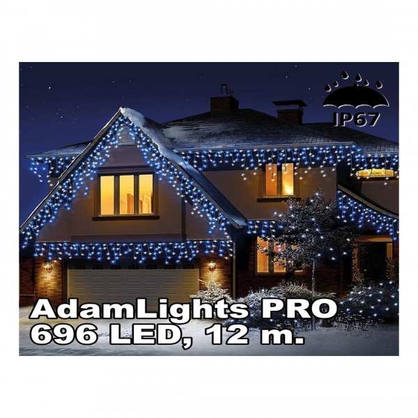 Profesionali AdamLights lauko girlianda varvekliai | IP67, 696 LED, 1200 x 90 cm
